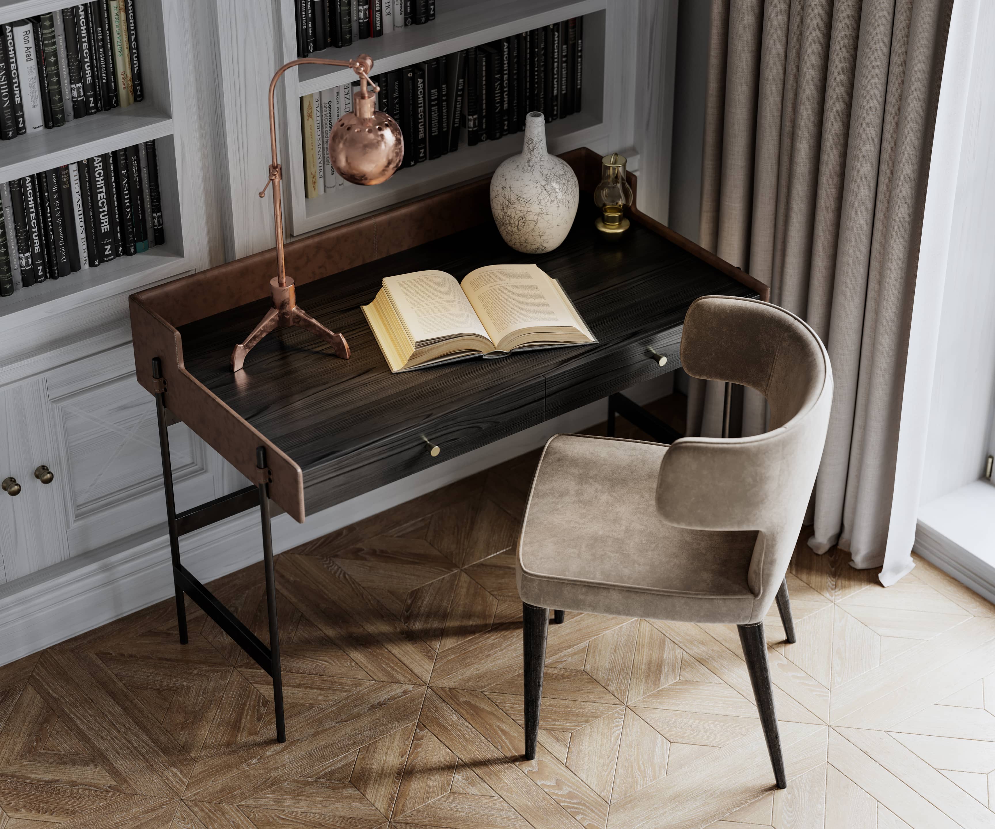 Solid wood flooring in living room
